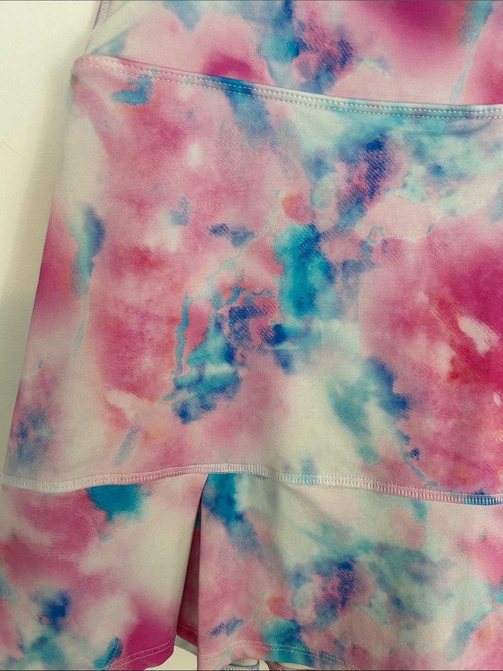 Tie-Dye Pink & Blue Athletic Skater Skirt - Picture 6 of 6